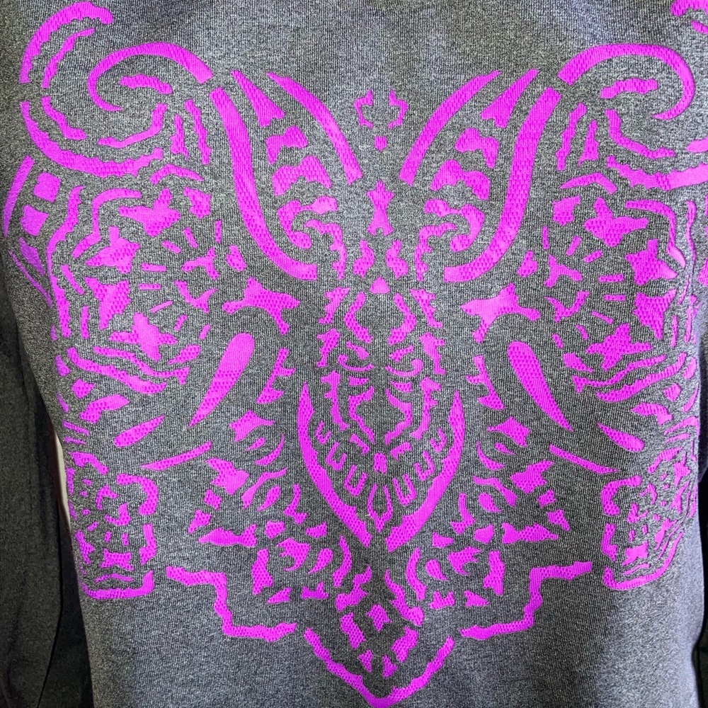 Athleta Tenacity Laser Cut V Neck Long Sleeve Athleticwear Workout Top sz XL - Picture 6 of 7